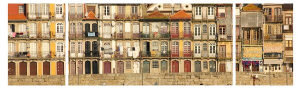 Obraz - Dzielnica Waterfront, Portugalia (170x50 cm)