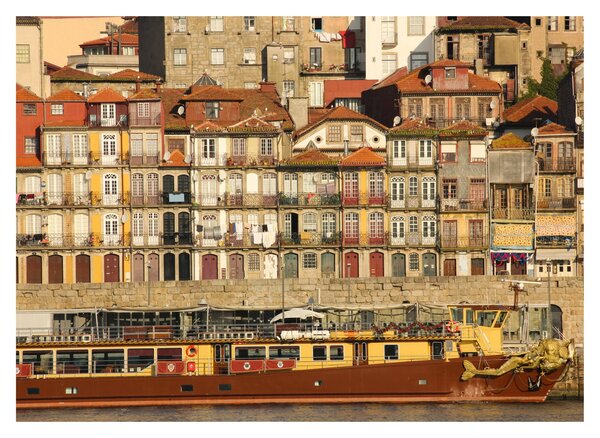 Obraz na szkle - Dzielnica Waterfront, Portugalia (70x50 cm)