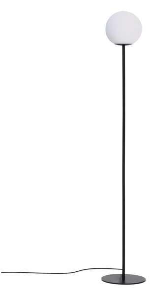 Biała/czarna lampa stojąca ze szklanym kloszem (wysokość 155 cm) Brisia – Kave Home