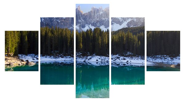 Obraz - Jezioro Karersee (125x70 cm)