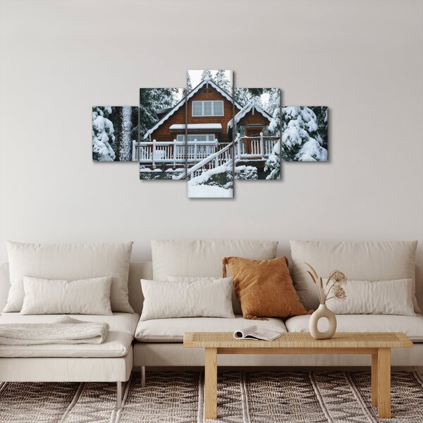 Obraz - Drewniany domek (125x70 cm)