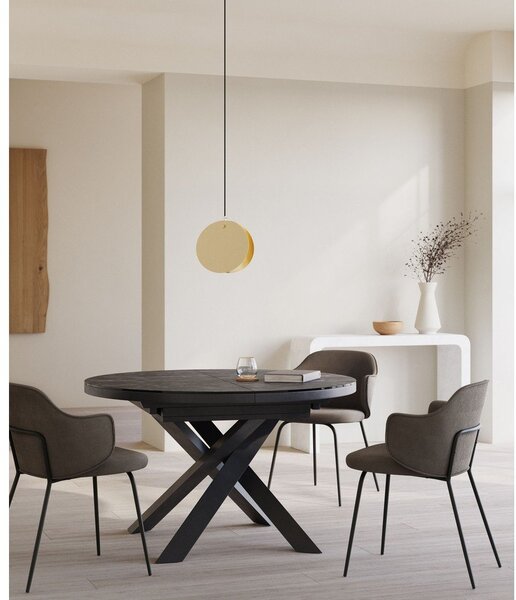 Lampa wisząca w kolorze złota z metalowym kloszem Monica – Kave Home