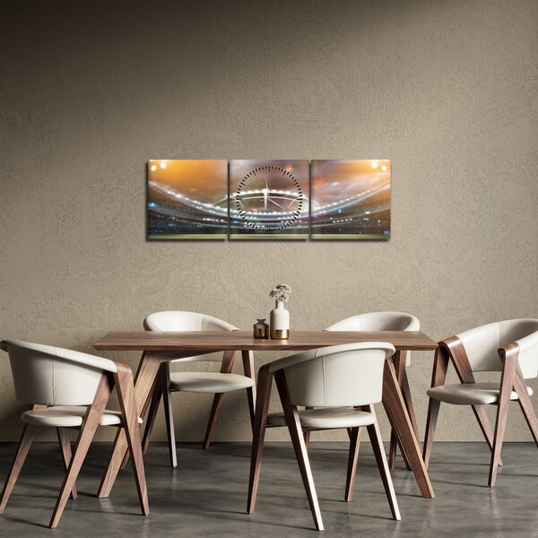 Obraz - Stadion (z zegarem) (90x30 cm)