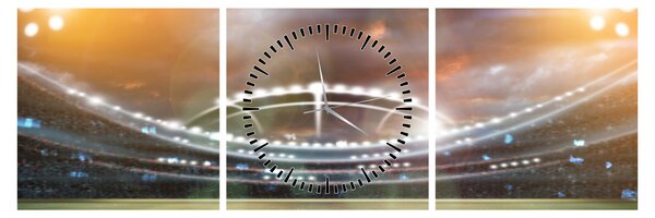 Obraz - Stadion (z zegarem) (90x30 cm)