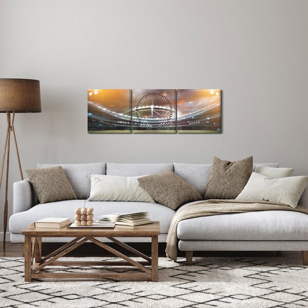 Obraz - Stadion (z zegarem) (90x30 cm)