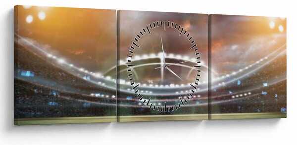 Obraz - Stadion (z zegarem) (90x30 cm)