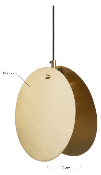 Lampa wisząca w kolorze złota z metalowym kloszem Monica – Kave Home