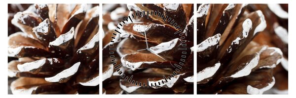 Obraz - Pączki (z zegarem) (90x30 cm)