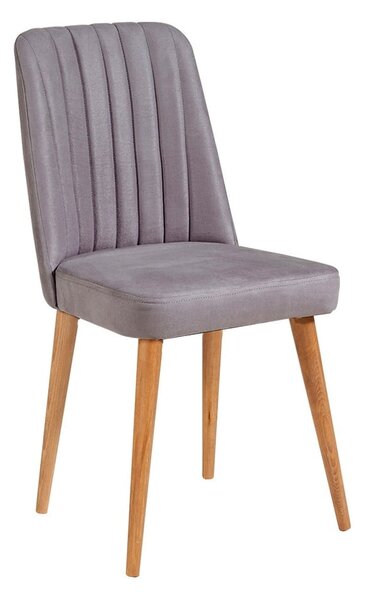 Szare aksamitne krzesło Stormi Sandalye – Kalune Design