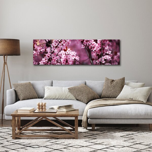 Obraz - Różowa sakura (170x50 cm)