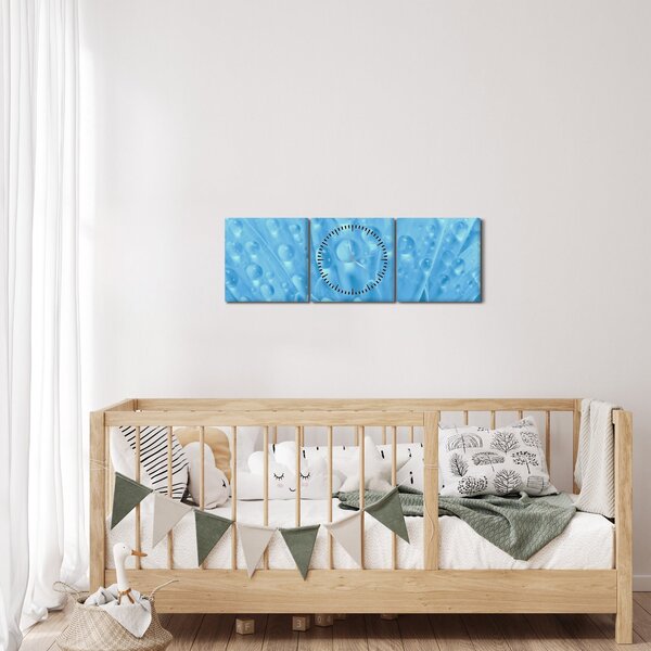 Obraz - Ujęcie makro kwiatu (z zegarem) (90x30 cm)