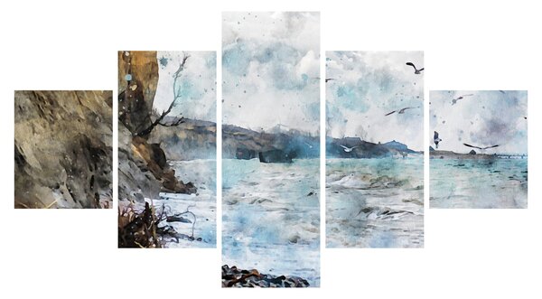 Obraz - Rafa, akwarela (125x70 cm)