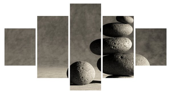 Obraz - Szare kamienie (125x70 cm)