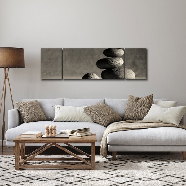 Obraz - Szare kamienie (170x50 cm)