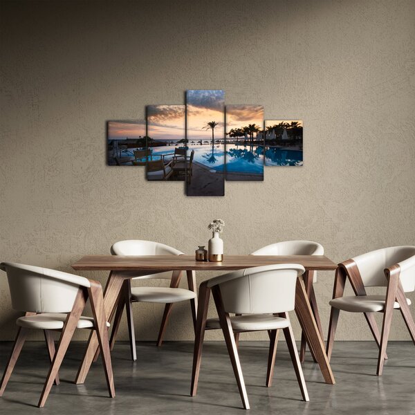 Obraz - Ośrodek wypoczynkowy nad morzem (125x70 cm)