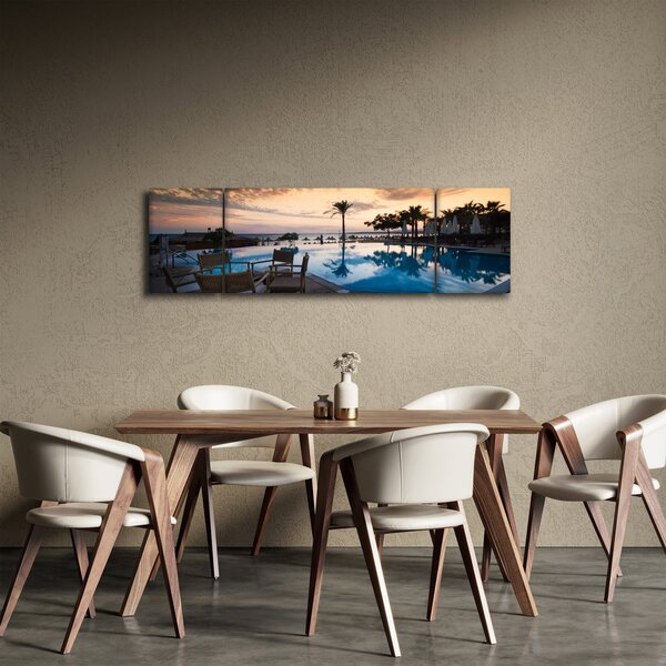 Obraz - Ośrodek wypoczynkowy nad morzem (170x50 cm)