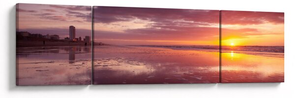 Obraz - Plaża o zachodzie słońca (170x50 cm)