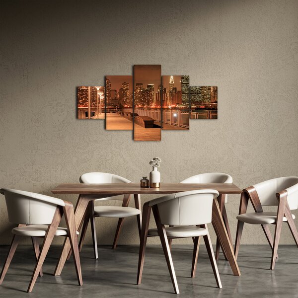 Obraz - Nocne miasto (125x70 cm)