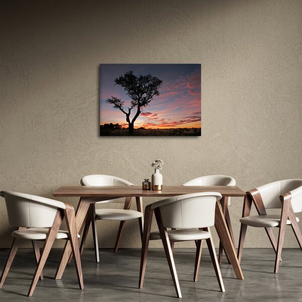 Obraz - Drzewo i czerwonawe odcienie (70x50 cm)