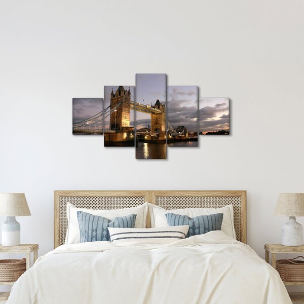 Obraz - Tower Bridge nocą (125x70 cm)