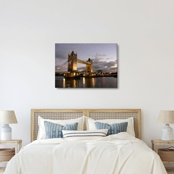 Obraz - Tower Bridge nocą (70x50 cm)