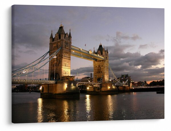 Obraz - Tower Bridge nocą (70x50 cm)