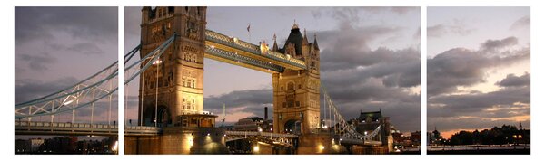 Obraz - Tower Bridge nocą (170x50 cm)