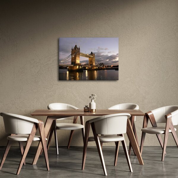 Obraz - Tower Bridge nocą (70x50 cm)
