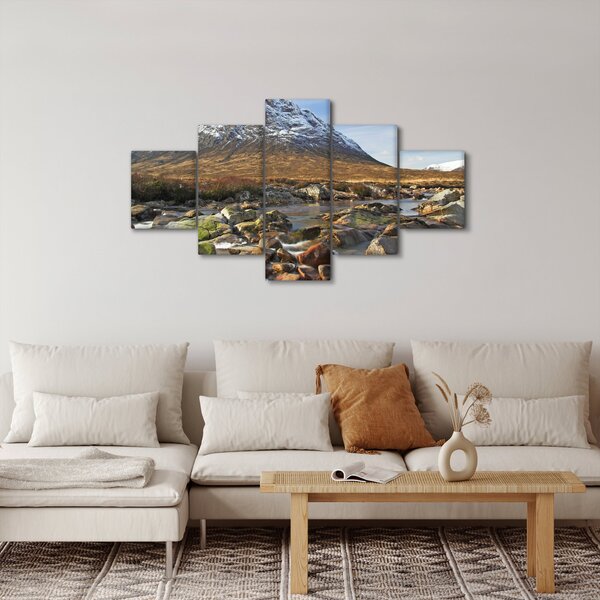 Obraz - Góra z rzeką (125x70 cm)