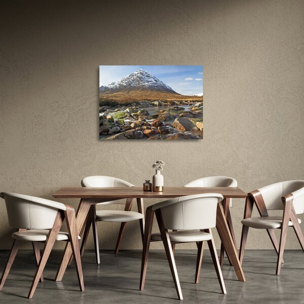 Obraz na szkle - Góra z rzeką (70x50 cm)
