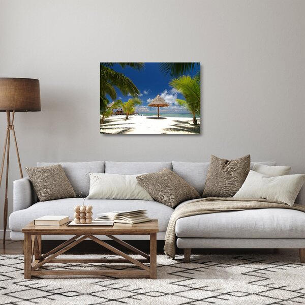 Obraz na szkle - Plaża z białym piaskiem (70x50 cm)