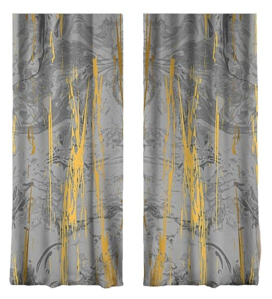 Szaro-złote zasłony zestaw 2 szt. 140x260 cm – Mila Home