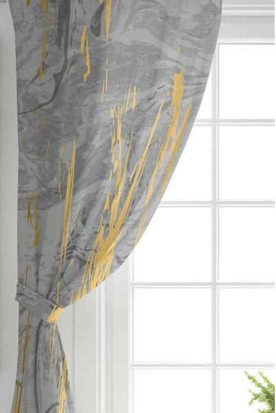 Szaro-złote zasłony zestaw 2 szt. 140x260 cm – Mila Home