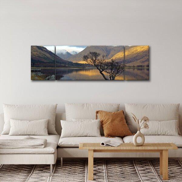 Obraz - Góry nad jeziorem (170x50 cm)