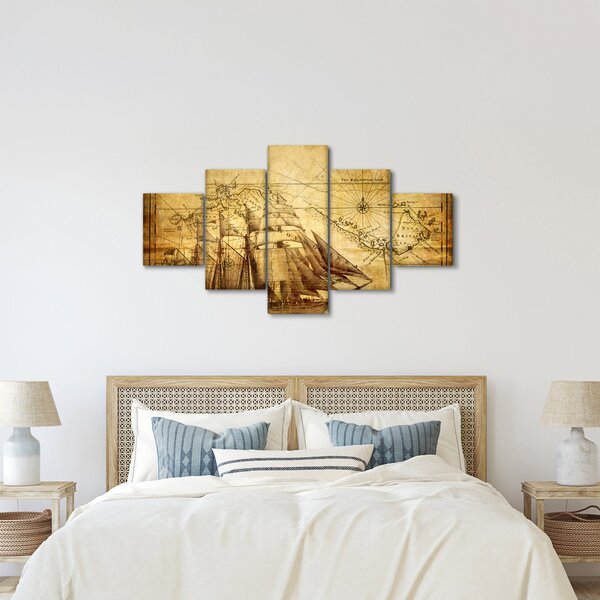 Obraz - Stara mapa (125x70 cm)