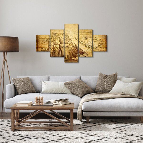 Obraz - Stara mapa (125x70 cm)
