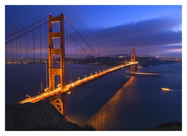 Obraz na szkle - Most Golden Gate (70x50 cm)