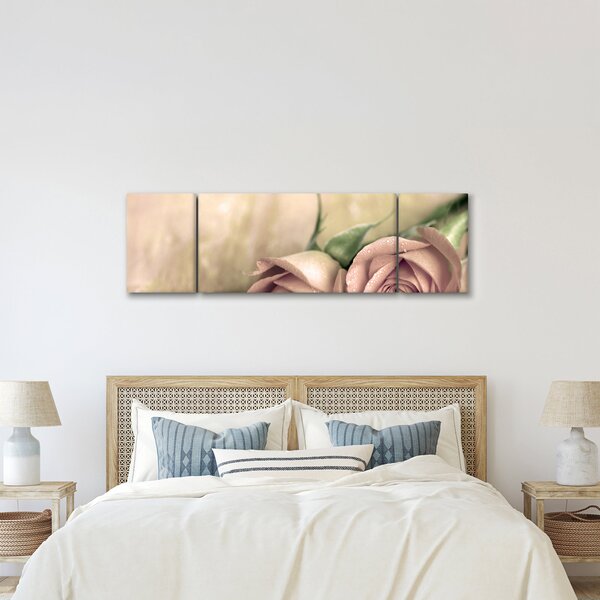 Obraz - Delikatne róże (170x50 cm)