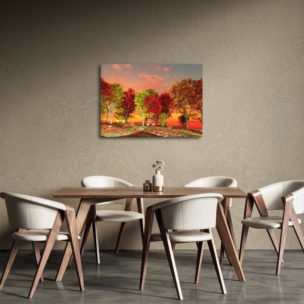 Obraz - Kolorowe drzewa (70x50 cm)
