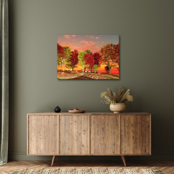 Obraz - Kolorowe drzewa (70x50 cm)