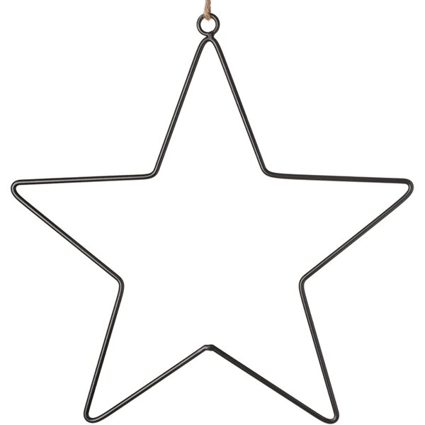 Wisząca dekoracja świąteczna BLACK STARS, zestaw 4 szt