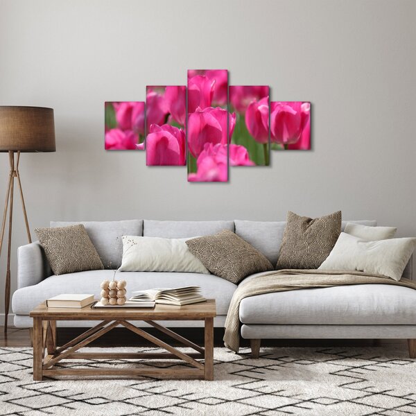 Obraz - Różowe tulipany (125x70 cm)