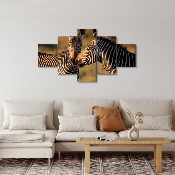 Obraz - Dwie zebry (125x70 cm)