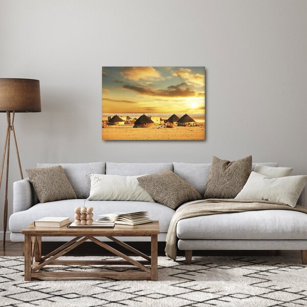 Obraz - Chaty na pustyni (70x50 cm)