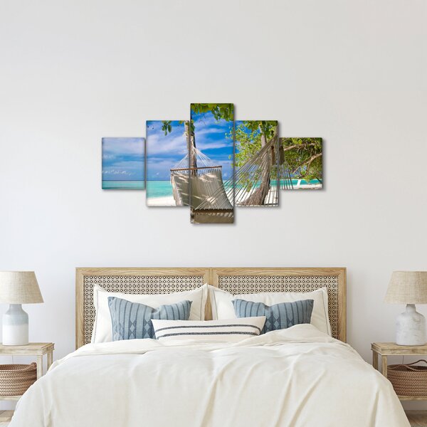Obraz - Hamak na plaży (125x70 cm)