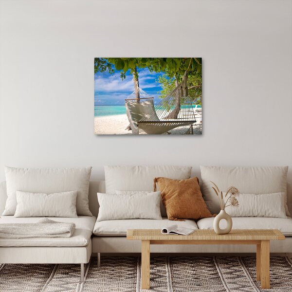 Obraz - Hamak na plaży (70x50 cm)
