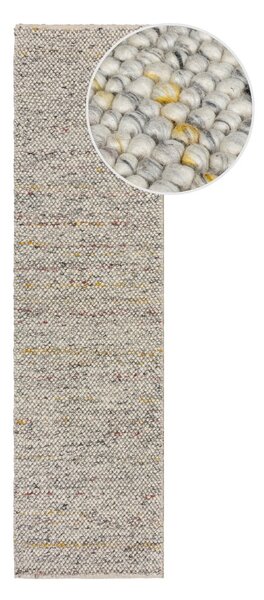 Kremowy chodnik z mieszanki wełny tkany ręcznie 60x230 cm Minerals – Flair Rugs