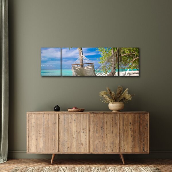 Obraz - Hamak na plaży (170x50 cm)