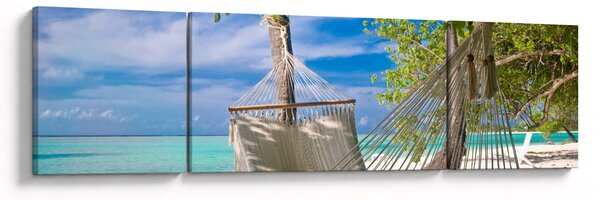 Obraz - Hamak na plaży (170x50 cm)