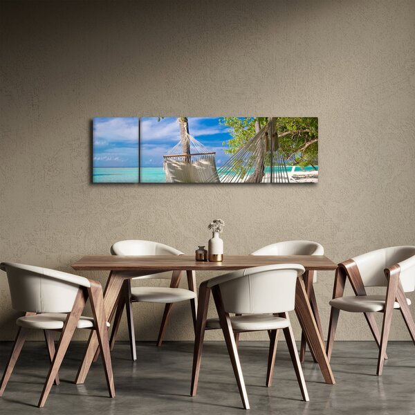 Obraz - Hamak na plaży (170x50 cm)